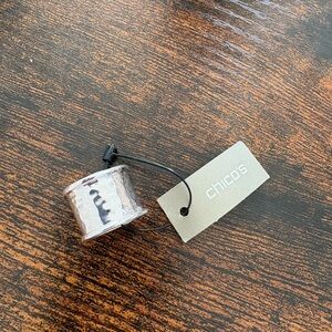 Chico's Shiny Silver Statement Ring BNWT